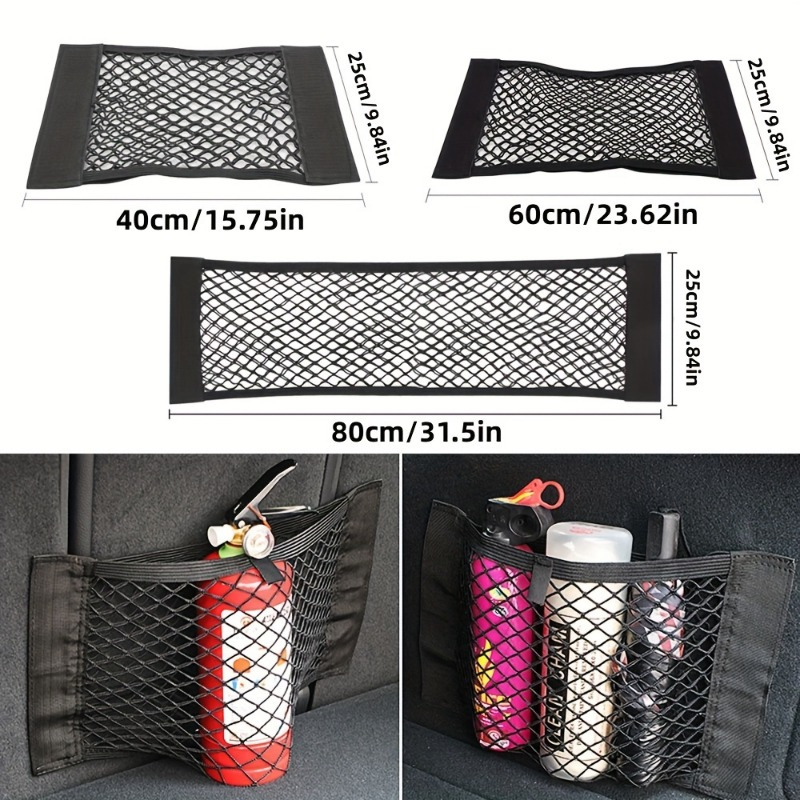 

Universal And Auto Organizer Seat Back Bag Back Rear Mesh Trunk Seat String Net Car Universal Storage Bag Pocket