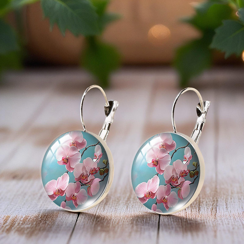 Christmas Carriage Pattern Earrings, Winter Accessory