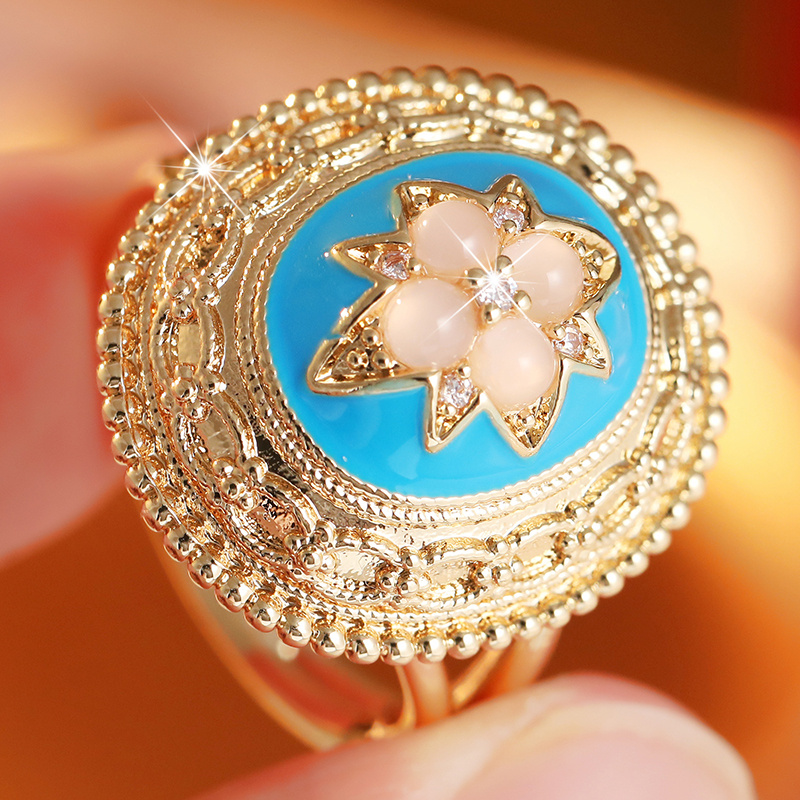 Vintage Boho Golden Dome Signet Ring