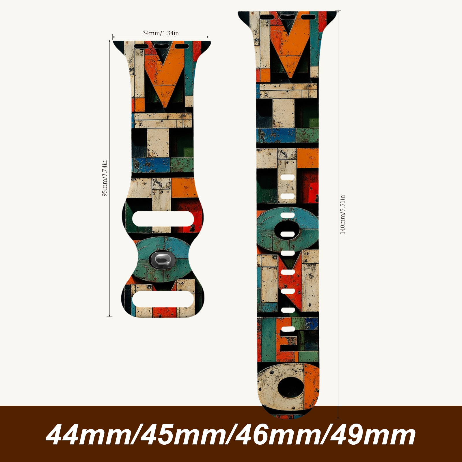 TEMU Watch Series 5/6/7 Cute Bands Se1/2 Ultra1/2/3 Designer Colorful For Watch Floral 44/45/46/49mm Watch Series 8/9/10 Dressy Silicone Rubber Long