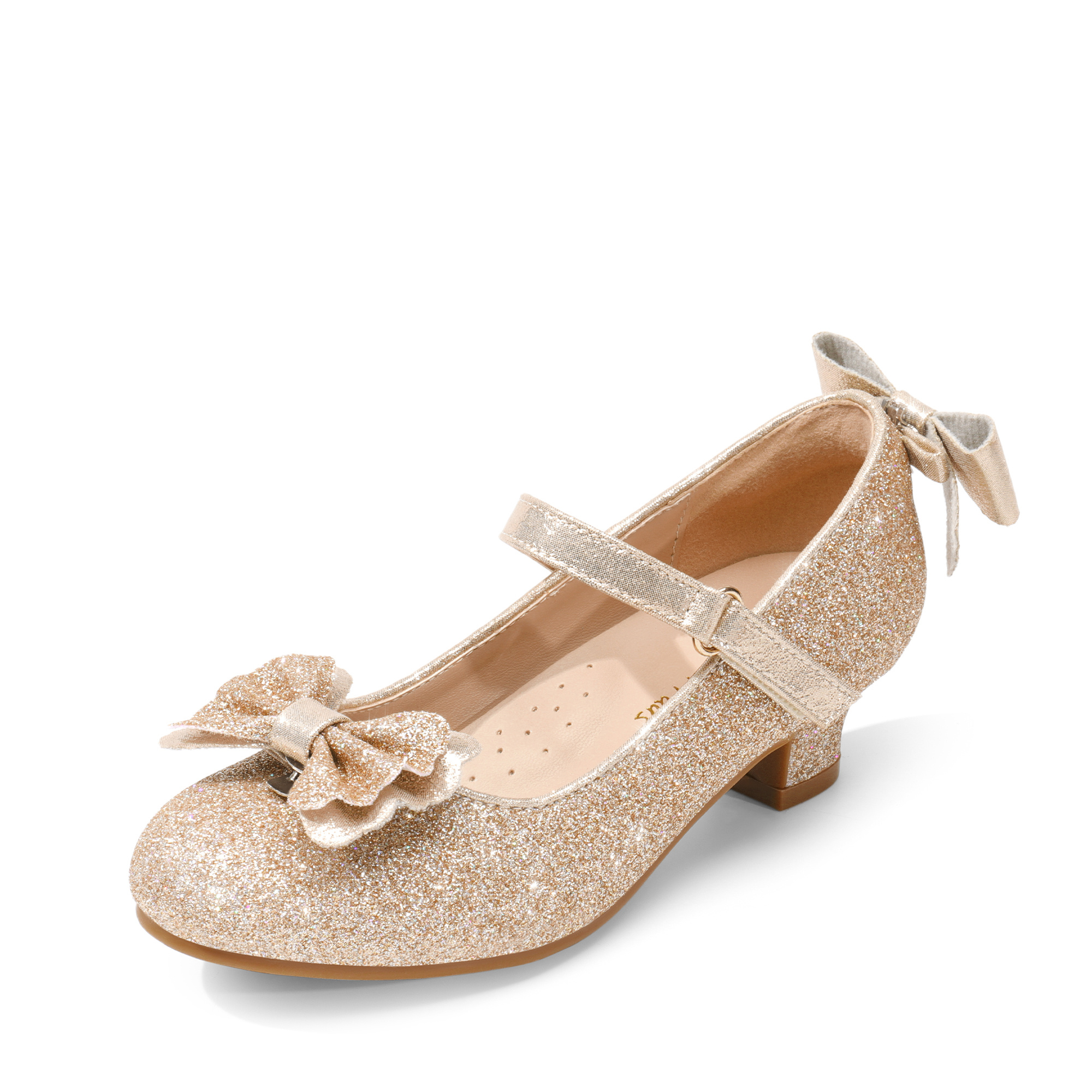 Image of Girls' Bow Shoes, Sparkle Princess Flats For Parties And
