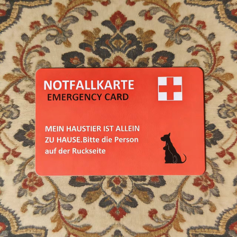 Alone Pet , Double Sided Contact Card For Wallet