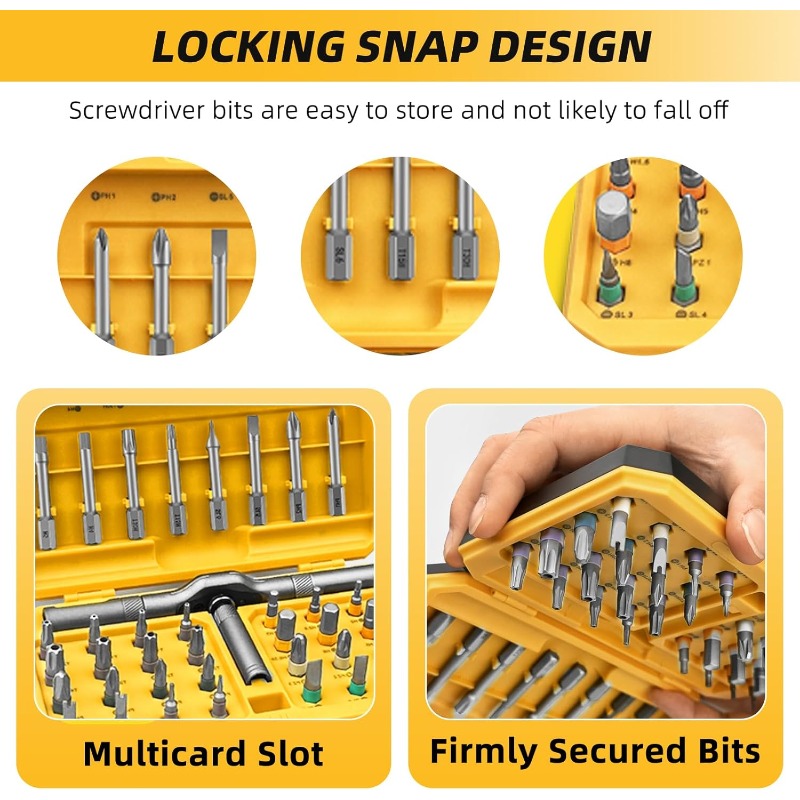 42 in 1 magnetic screwdriver set with 40pcs magnetic bits portable compact diy repair tool kit for furniture computer and bicycle maintenance   ratchet handle no power required screwdriver set   kit magnetic bits screwdriver set for   Product details 3