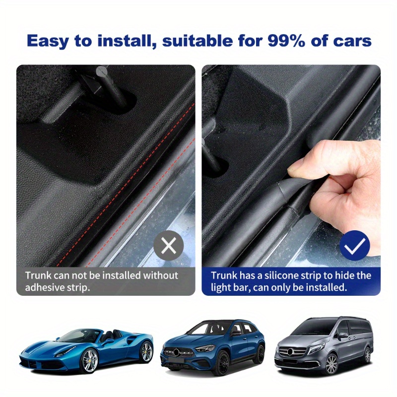 1pc car new led multi color trunk atmosphere light with scanning and   light mode suitable for   models lighting camping multi scene applications warm and romantic gifts     Product details 7