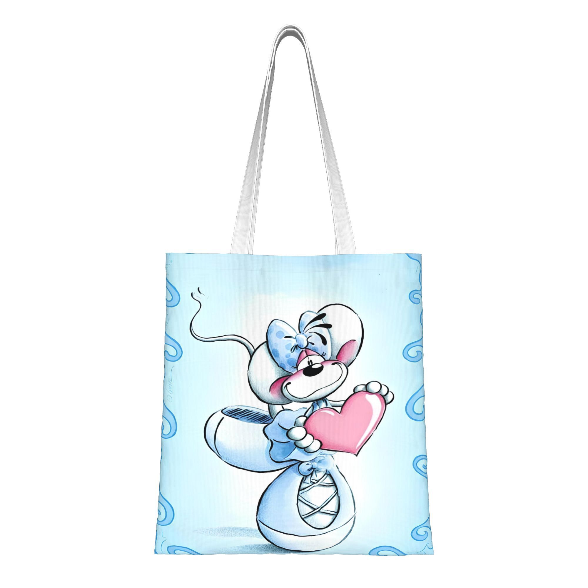 TEMU Ballet Style Canvas Tote Bag, Easily Accommodates Books, Water Bottles, Snacks, Clothing, And Small Daily Essentials, For Daily Commuting And