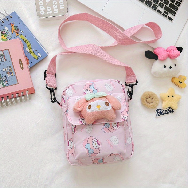 anime crossbody bag cute white pink plush Temu Mauritius