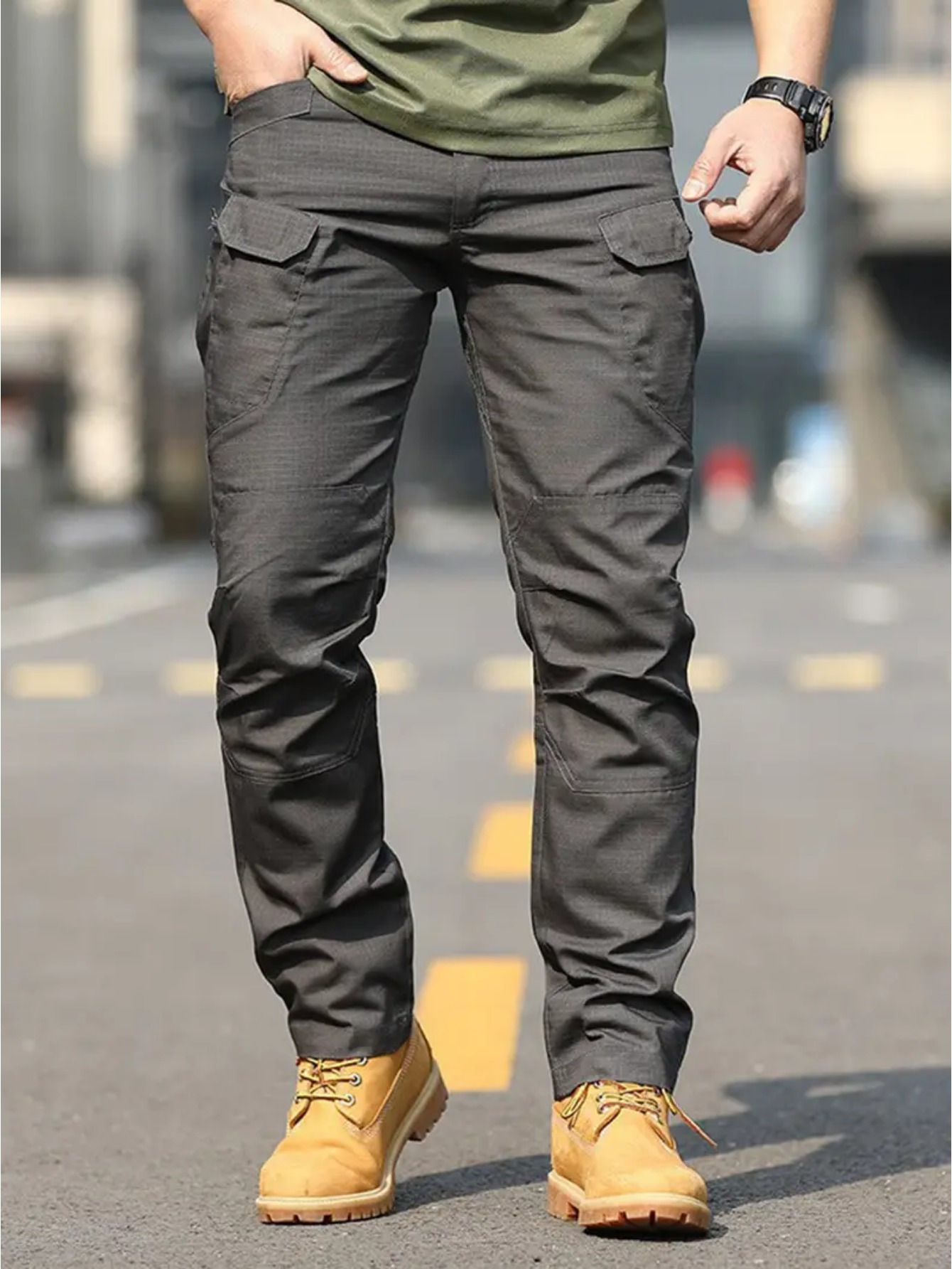 Pairs Of *'s Lightweight Work Pants Durable-breathable, Quick-drying,  Multi-pocket, Suitable for Mountain Climbing And - Main Image