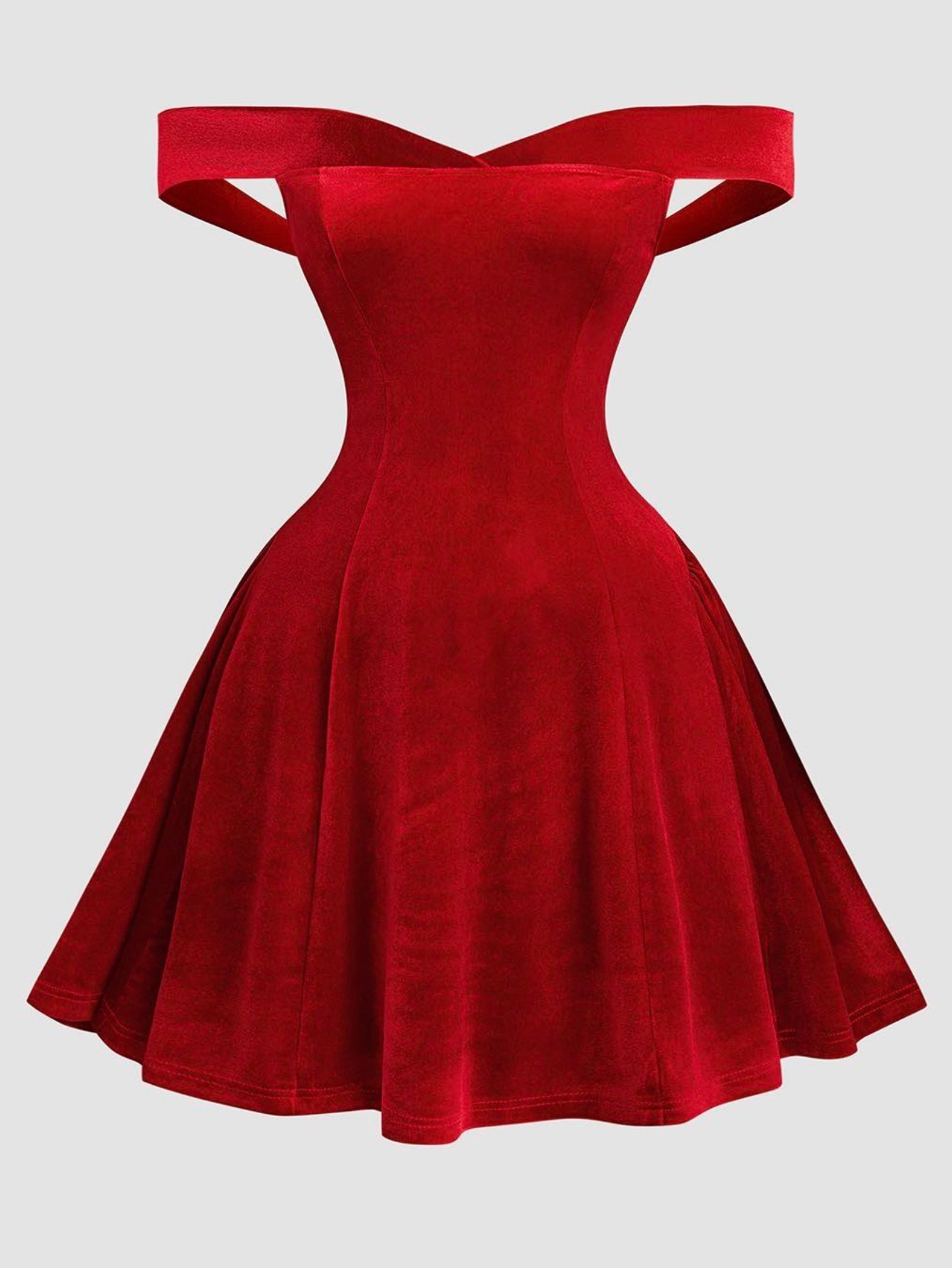 green emerald velvet dress Simple Red Satin Long Prom Dresses With High Slit, Long Red Formal Eve –  morievent main image 0
