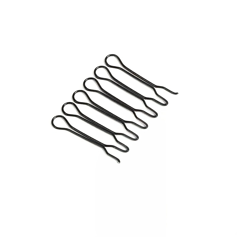 TEMU 6 pinzas invisibles negras para el cabello, fijación trasera, herramienta para el frizz, pinzas para el cabello de mujer, peine para el cabello