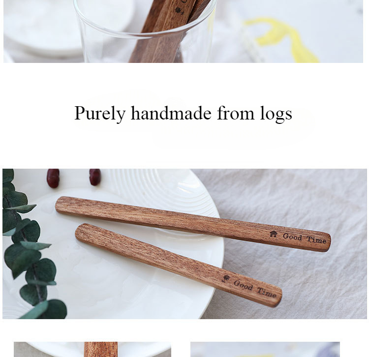   simple reusable acacia wood stirring piece solid wood coffee milk tea long handle stirring stick ice cream stirring spoon   disposable stirring stick details 5