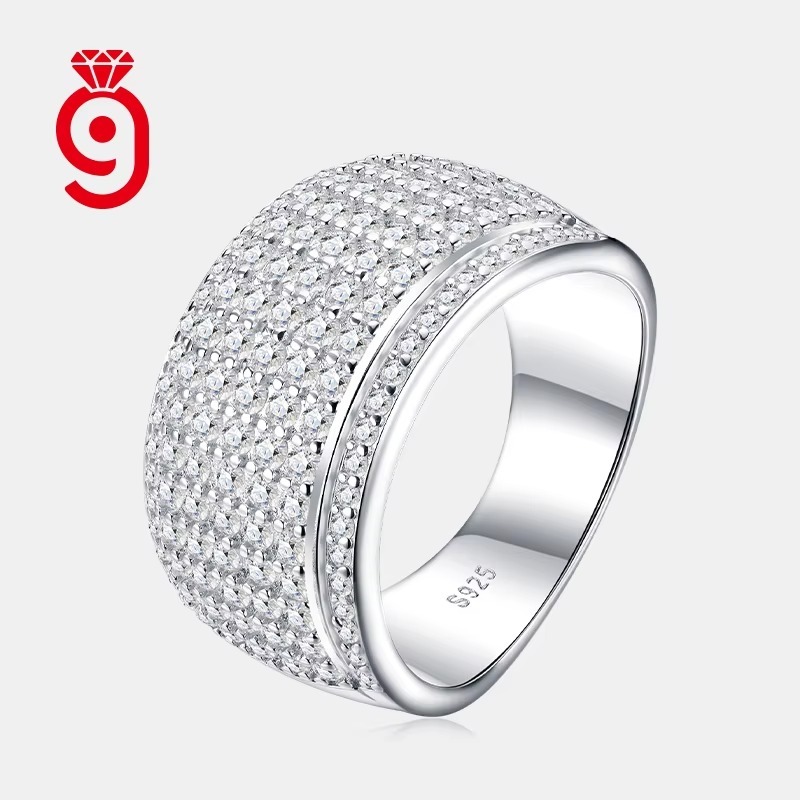 S925 Sterling Silver Moissanite Engagement Ring for Women