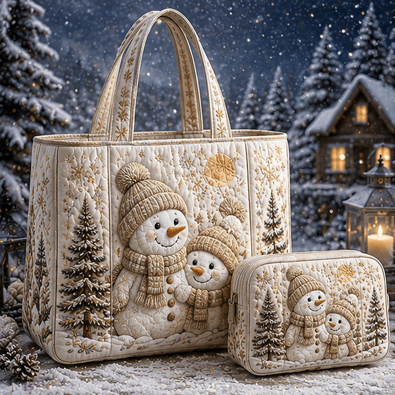 TEMU 2pcs Quilted, Leisure Foldable Vintage-print Shoulder Crossbody Student Overnight Tote Bag Makeup Bag, Portable Weekend, Work, Lightweight