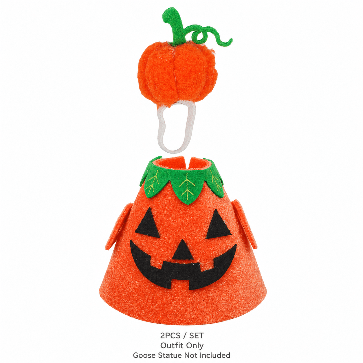TEMU Figurines , 2 pièces tenue de citrouille pour statue de 7 pouces/17,8 cm d'oie ou de canard, coiffe et couverture de corps citrouille-lanterne