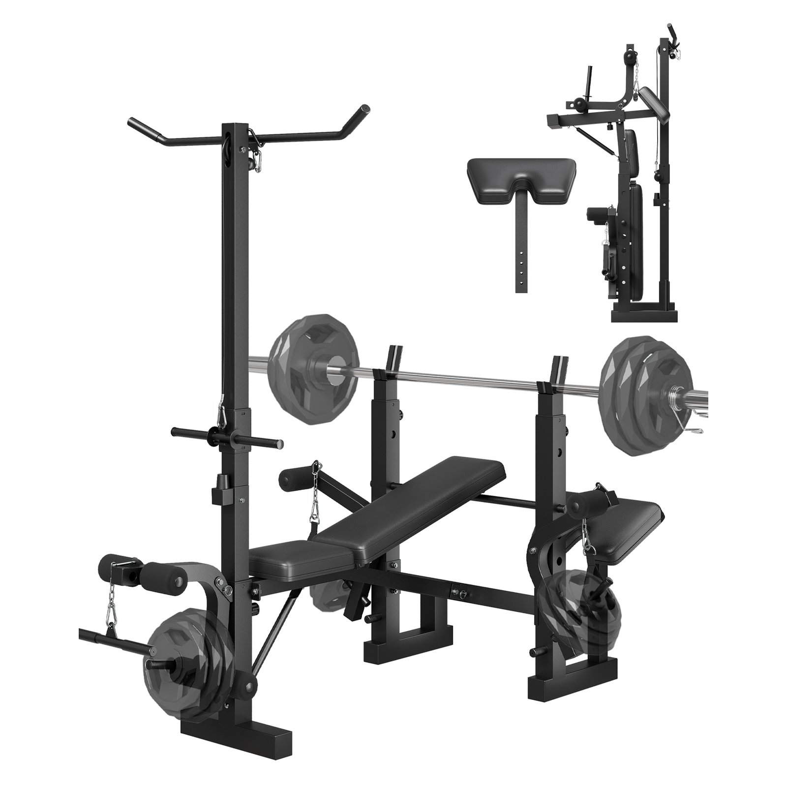 weight bench with weights sold on Temu United States
