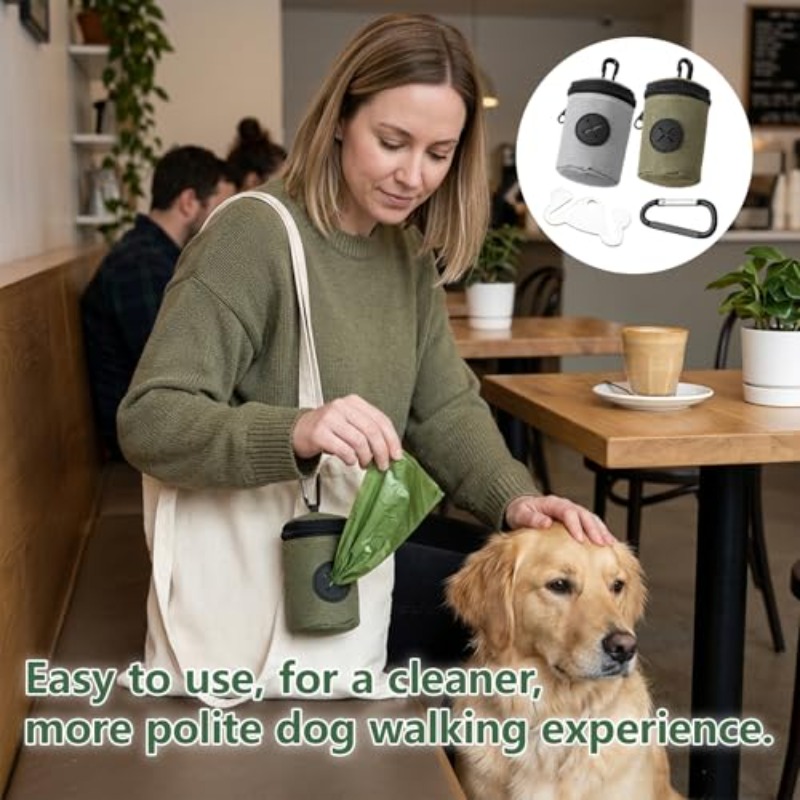 Dog Poop Bag Holder Steel Bone Clip Poop Bag Dispenser Durable Compact Dog Waste Bag Holder for Outdoor Walking Travel And Daily Pet Use