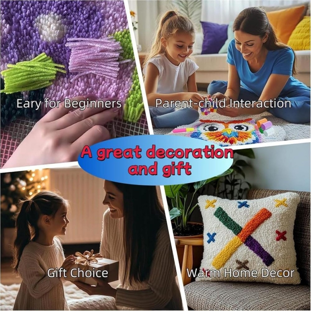 DIY Latch Hook Carpet & Tapestry Making Set