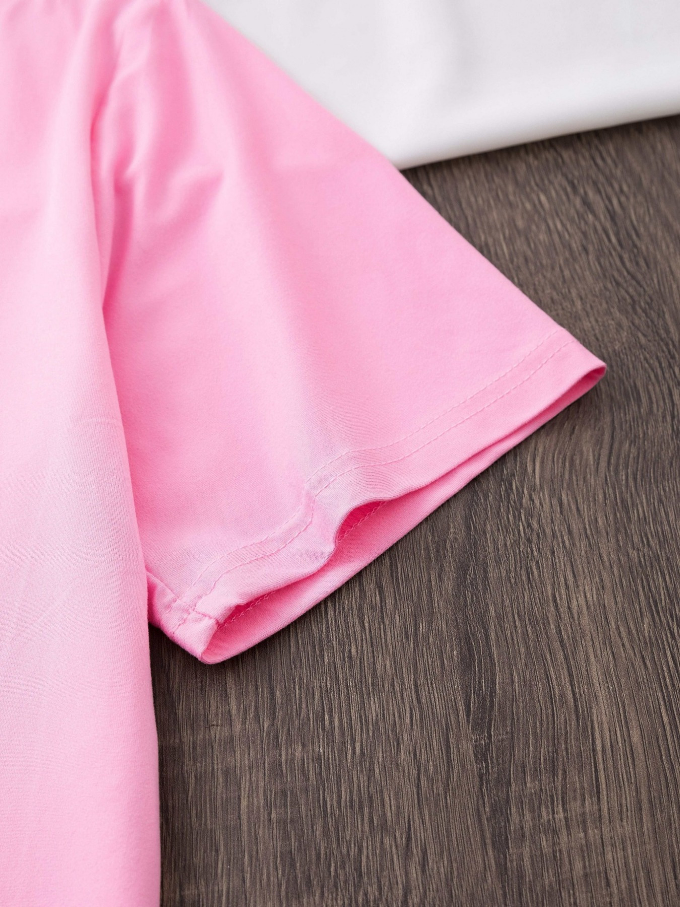 Letter print t-shirt, short sleeve crew neck casual top, Women's clothing