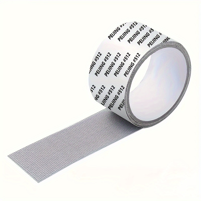 TEMU 1 Roll Window Tape, Self-adhesive Mesh Patch Set, Fiberglass Covering For Doors And Windows, Repair Holes And Tears, Repellent, Home And Office