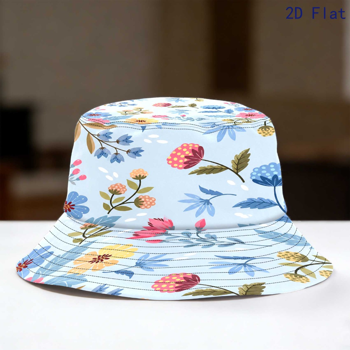artikel foto 1   geschikte  rijke 2d platte bloemenprint vissershoed - handwasbare duurzame stof met volledig digitale bloemenpatronen in  , casual streetwear voor reizen, feestelijk cadeau voor kerstmis, nieuwjaar, voor (unisex), 2d plat