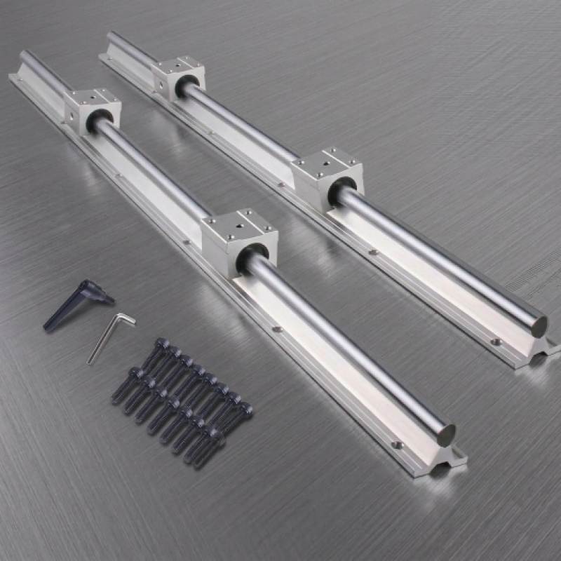 2pcs Sbr12 1300mm Linear Rail Kit - Silver Stainless Guide With 4 Bearing Blocks For Semiconductor Equipment