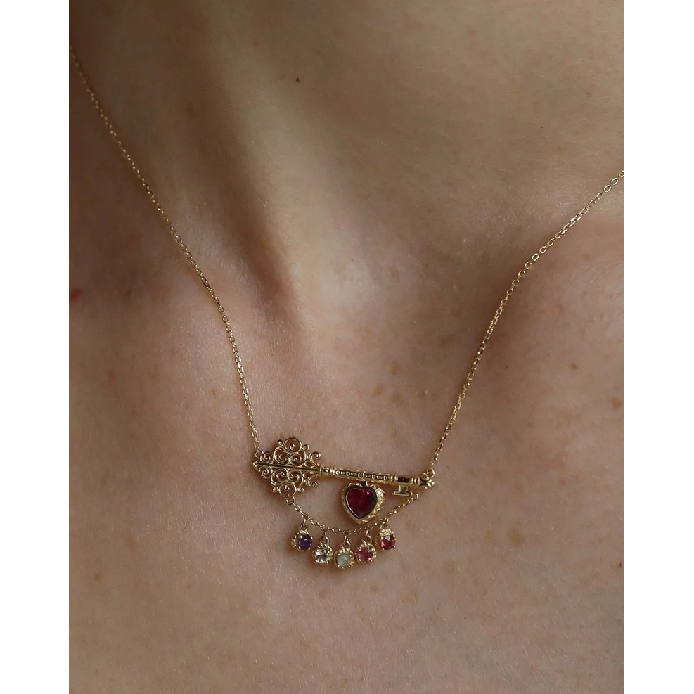 TEMU Collar de Llave "Llave de " para Mujeres - Cadena de Clavícula con Poema de Amor Vintage, Regalo Romántico para San Valentín, Aniversario y