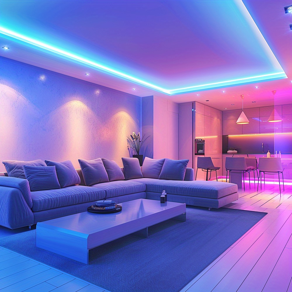 25ft 50ft 60ft 65ft 100ft rgb led light strip wireless music synchronized color change   control remote control infrared sensing usb power supply bedroom party room lighting halleween decoration