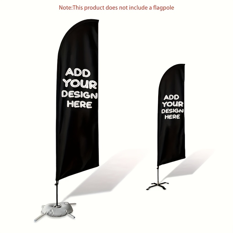 Customizable Knife-shaped Flag, Single-sided Printing, Durable Outdoor Banner. Suitable for Business Events, Shops, and Promotions. Offers Personalized Design Space with a Professional and Minimalist Style. High-quality Printing. Please Note That