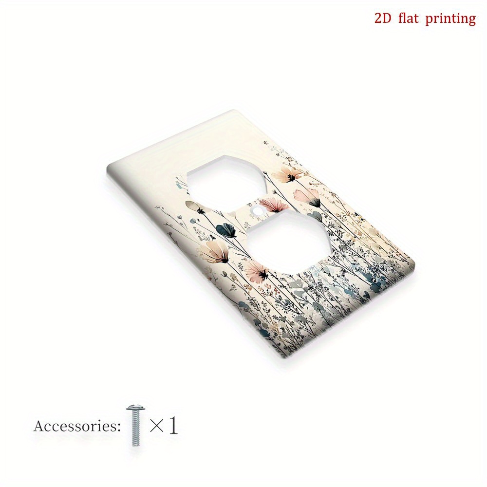 TEMU 1pc Plaque Murale Décorative de Fleurs Aquarelle 2D à Impression Plate - Installation Facile par Encliquetage, Pas d'Outils/Piles Nécessaires,