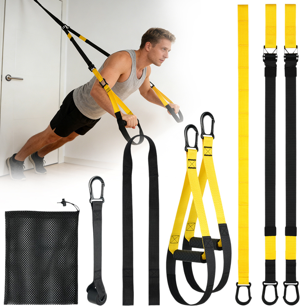 Premium Suspension Resistance Band Set - -one Portable , Full- Tool For Shoulders Back Legs Abs & Core Muscles, Suitable For Home Office Hotel & Travel Workouts, For Beginner Fitness Lovers