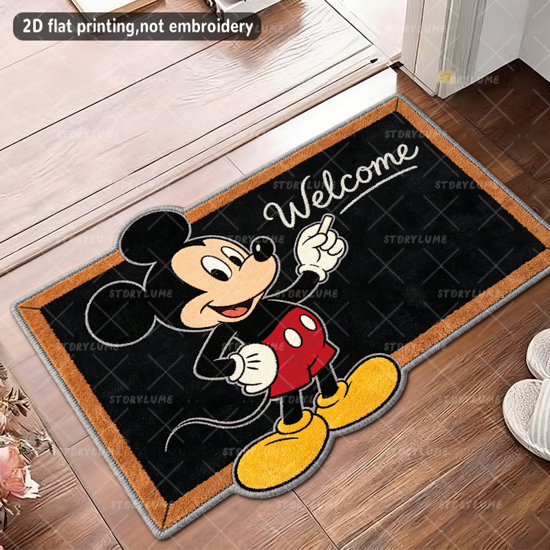 TEMU 2d Flat, 513-j, Chalkboard Cartoon Irregular Plush Pattern Welcome Mat, Suitable For Living Room, Bedroom, Room, Kitchen, Carpet, Courtyard Rug,