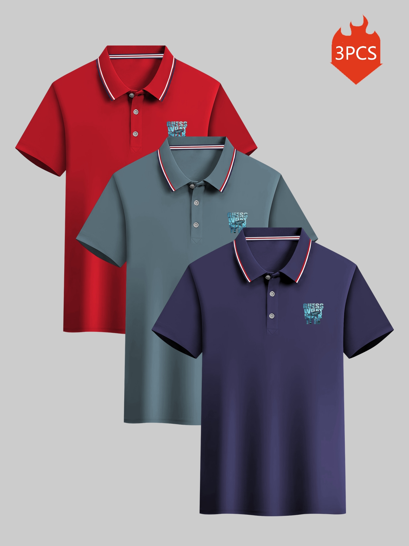 item picture 3pcs mens   shirts mens   what week   graphic   shirts comfortable and casual   shirts