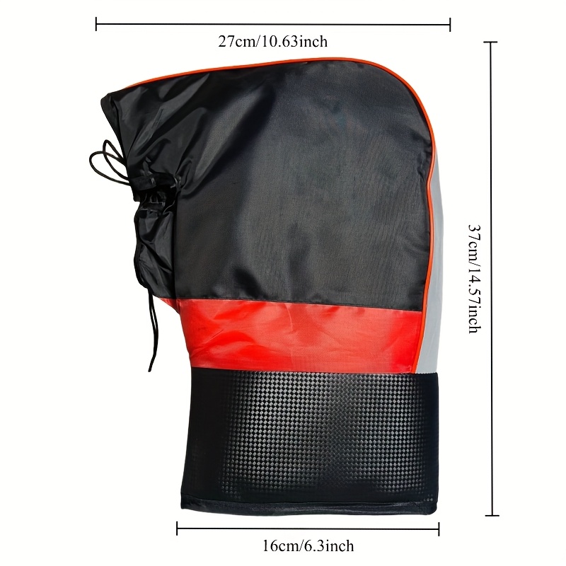 TEMU A Pair Of Winter Black Riding Gloves, Suitable For Men And Women, Warm, Windproof, And, Ideal For Cycling, Motorcycle Riding, And Outdoor Winter