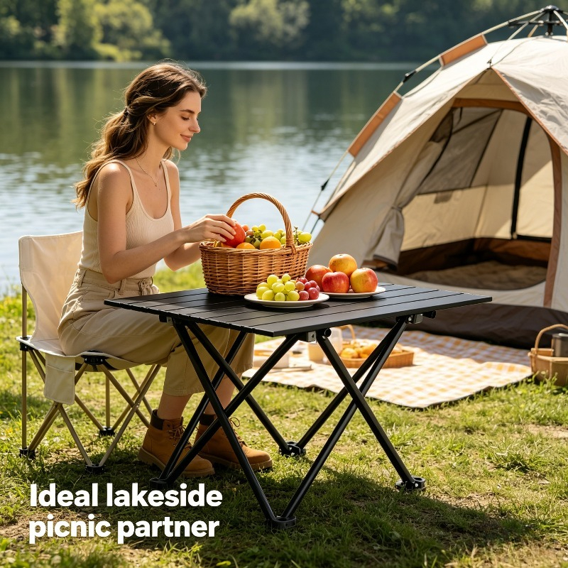 Mesa Auxiliar Plegable para Exteriores - Capacidad de Peso   36.29 KG,   Bolsa Portátil. Ideal para Playa, Picnic, Cocina,  , Senderismo, Kayak. Se Puede Personalizar con Grabado Láser o   Personalizada. Estilo Minimalista  