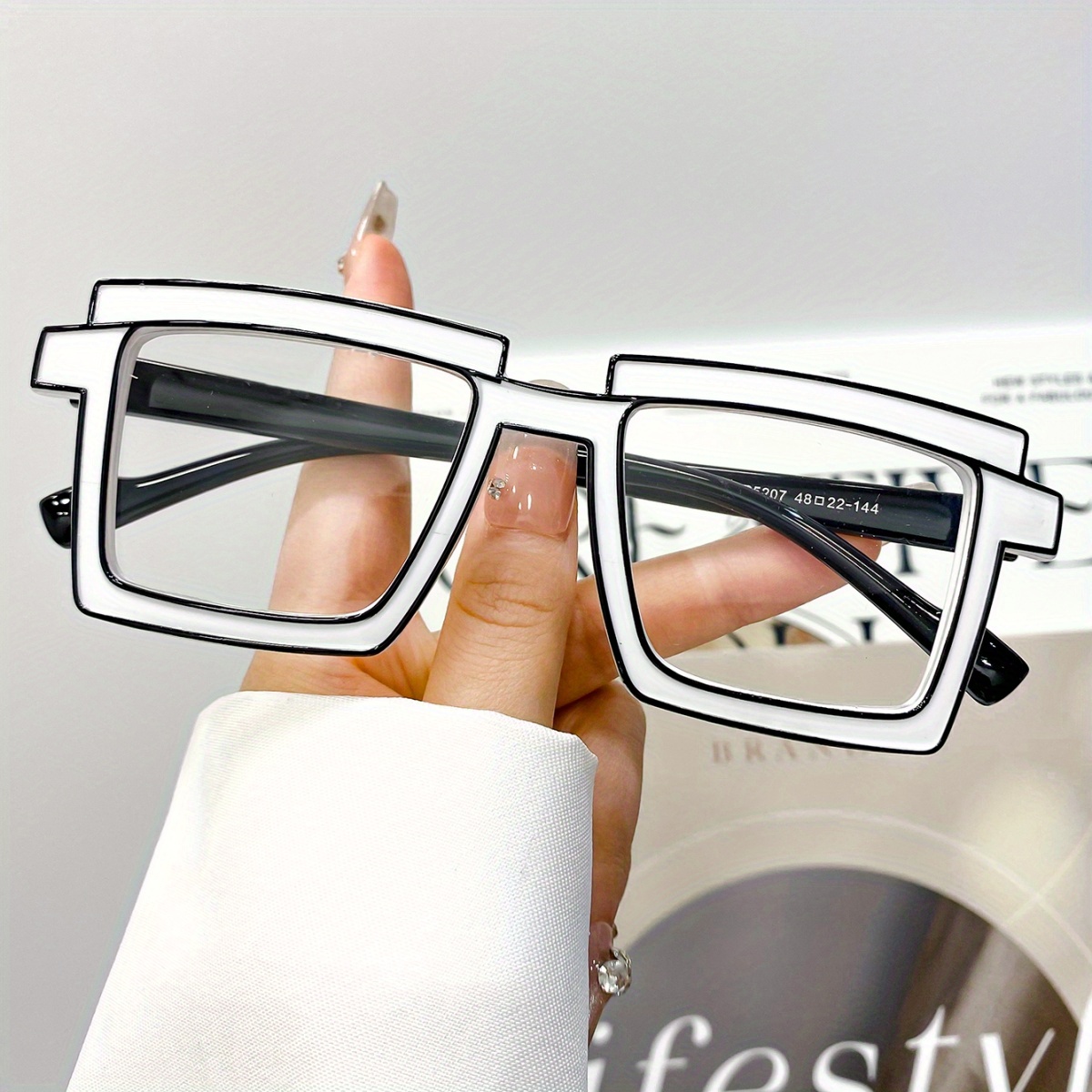 Square Plain Glasses Women Men High Quality Trendy Wild Glasses Wear Decorative Glasses