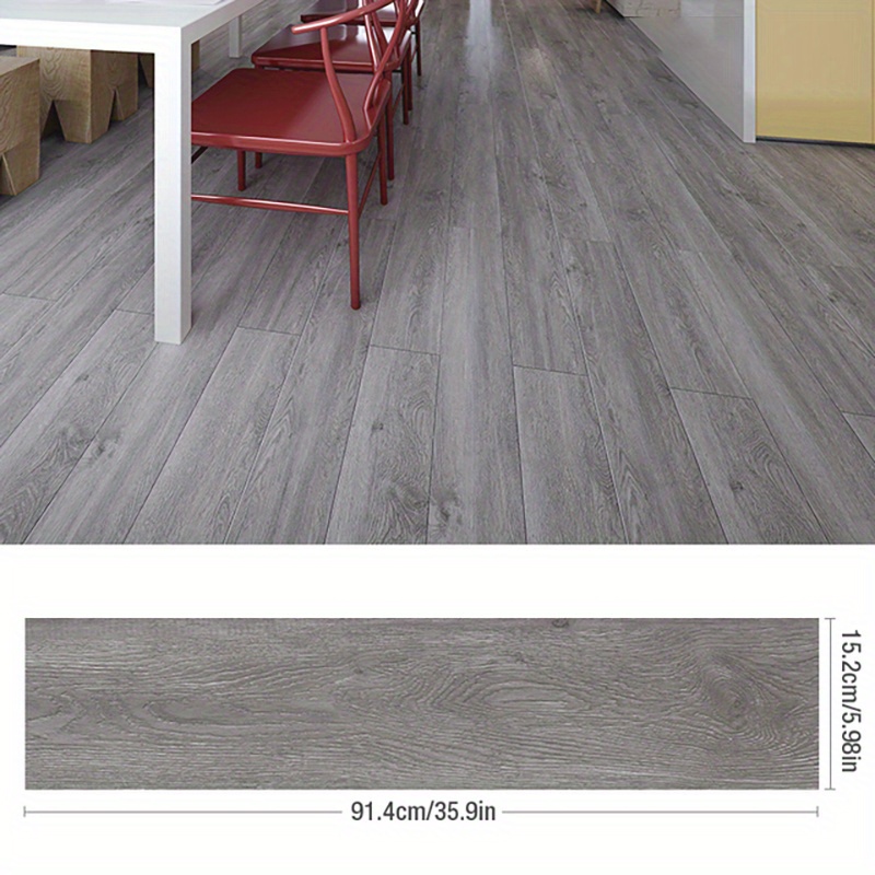 36pcs self   wood flooring planks tiles peel stick pvc vinyl floor with realistic wood grain slip thick panels suitable for kitchens bathrooms living rooms