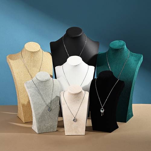 1pc Luxury Velvet Necklace Mannequin Bust, High-End Jewelry Display Stand, Suitable for Pendants, Necklaces And Chokers, Versatile, Used for Countertops, Trade Shows, Tables, Suitable for Jewelry Designers And Retailers