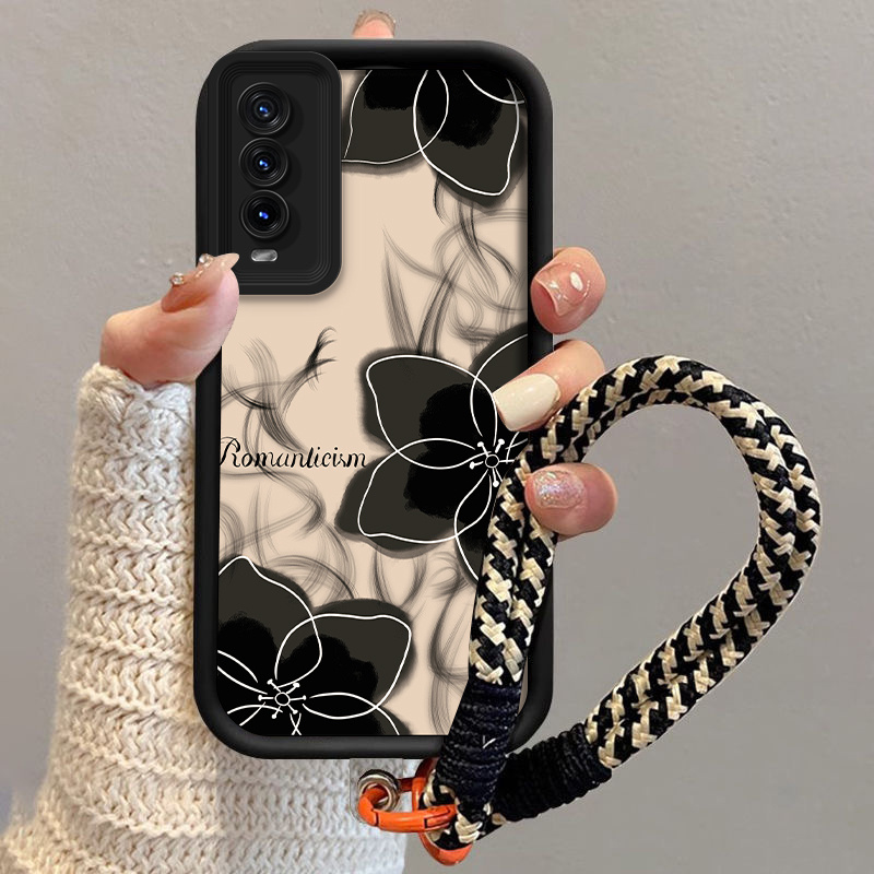 TEMU Funda para móvil: Funda elegante para VIVO Y20/Y20i//IQOOU1X/Y12S//Y20A/Y20 2021/Y20G/Y30G/ G (Multimodelo universal) con cordón para hombres y