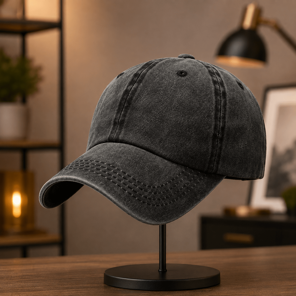 Vintage Washed Adjustable Dad Hat, Casual Unisex Outdoor Cap