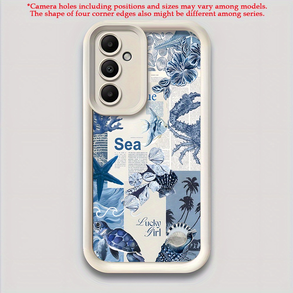 TEMU Phone Case: Sea Ocean Crab Leisure Lifestyle Phone Case For Galaxy S25/s24/s23/s22/s21 /s23 /s23 Fe/s22 /s21 /s21 Fe/note 10/note 20