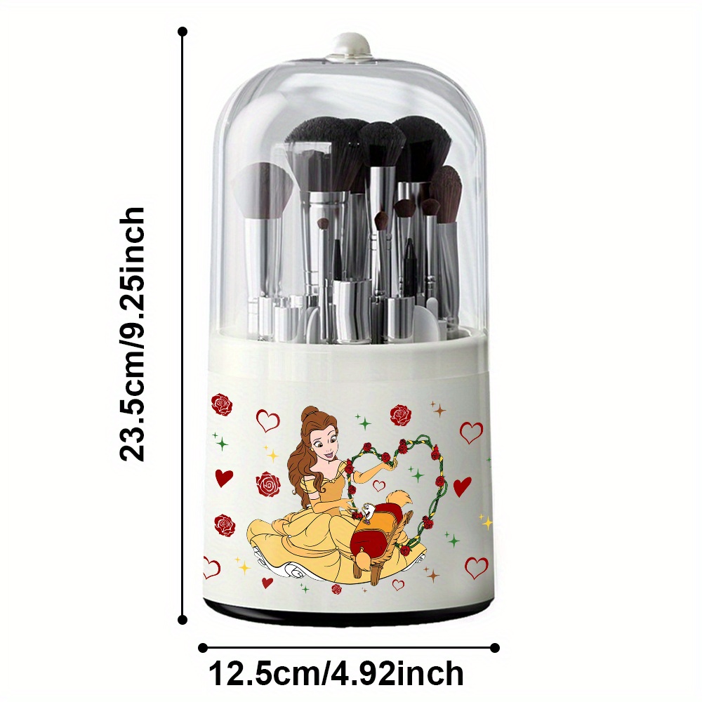 1pc     360 rotating makeup organizer multifunctional plastic desktop  e cabinet for brushes pens and accessories ideal for     table desk   Product details 3