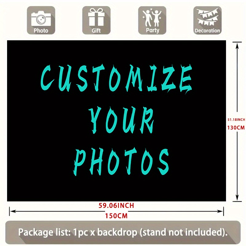 Customizable Photo Backdrop Banner - Vertical Stand