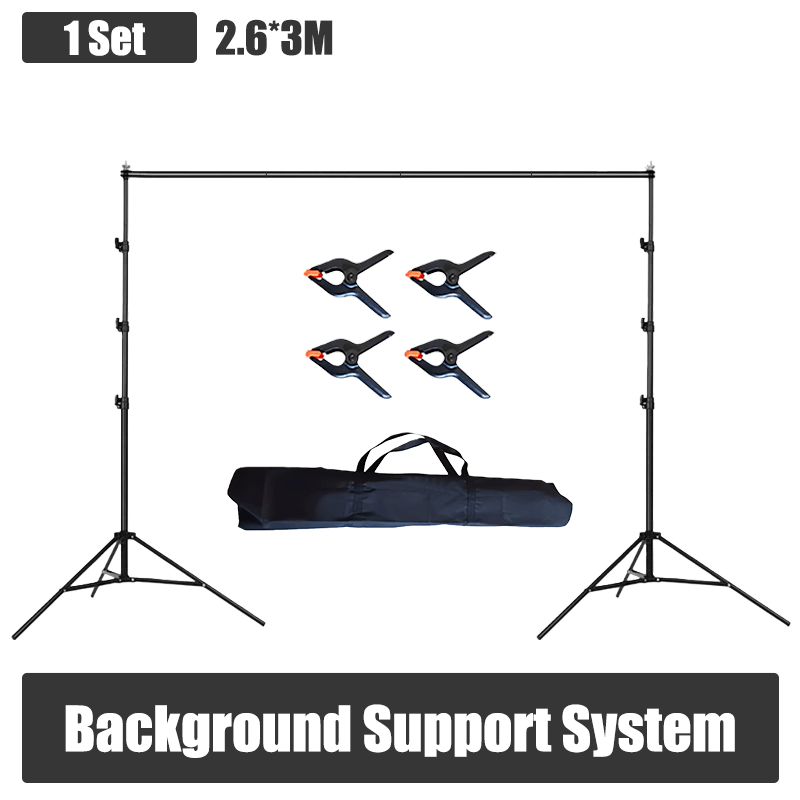 TEMU Photography Backdrop Stand Kit 10x7ft Adjustable Background Frame With 4 Clamps & Carry Bag. Sturdy Portable Support System For Weddings,