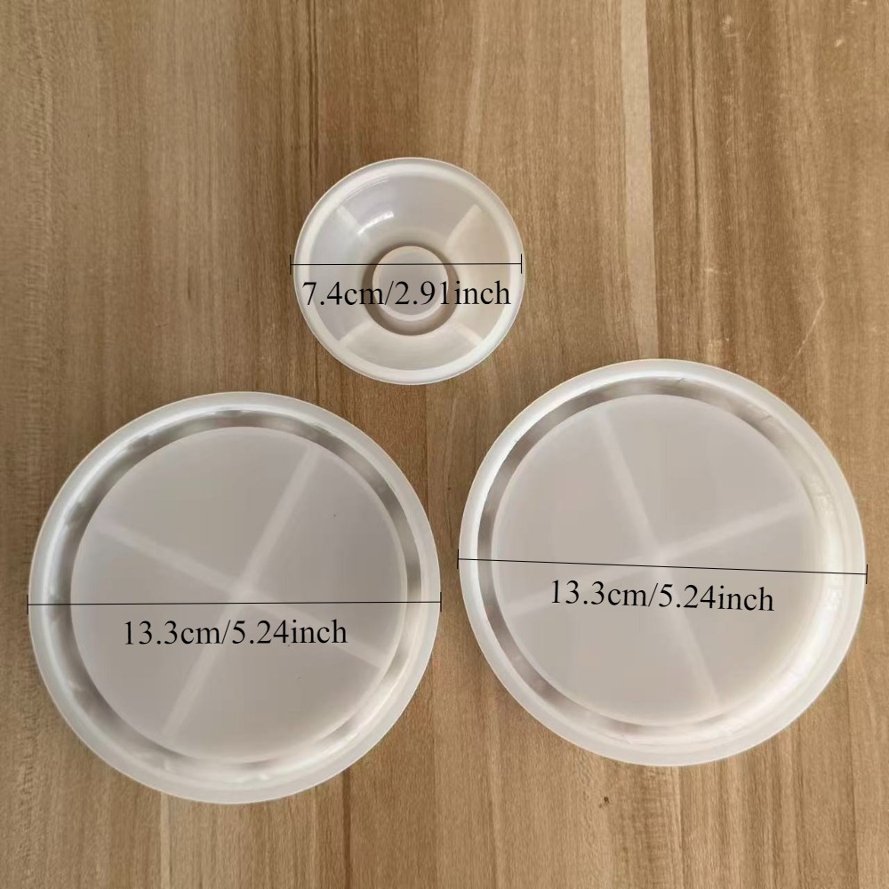 3pcs Christmas Series Tray Silicone Molds For Christmas Tree And Snowflake Trays, Plaster Drip Resin Molds, And Candle Making Molds
