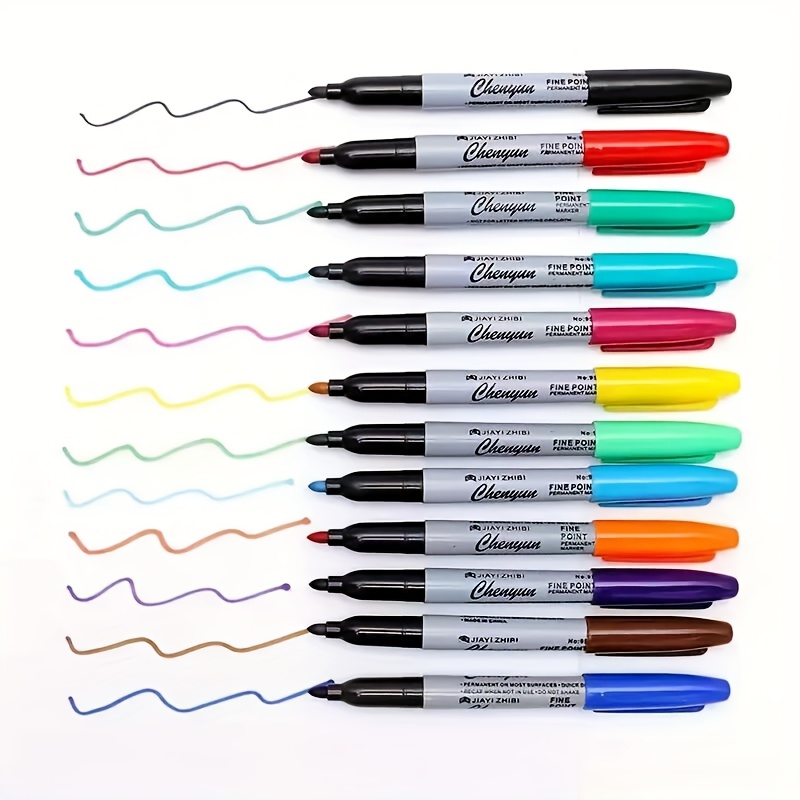 60pcs/110pcs Large Capacity Fine Tip Black Permanent Markers, Quick-Drying And, 1 Mm, Black Ink, Smooth Writing, Suitable for School Supplies, Office Use, And Gift Wrapping Markers, for Ages 14 And Up, Christmas | Halloween | Holiday Gifts