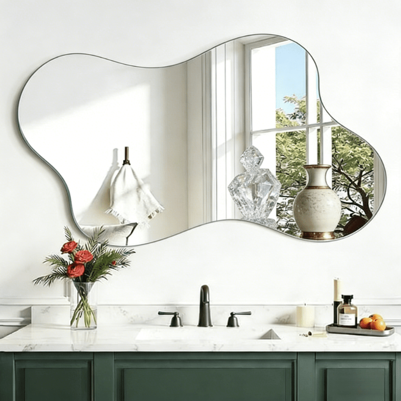 Frameless Irregular Acrylic High-Definition Shatterproof Makeup Mirror