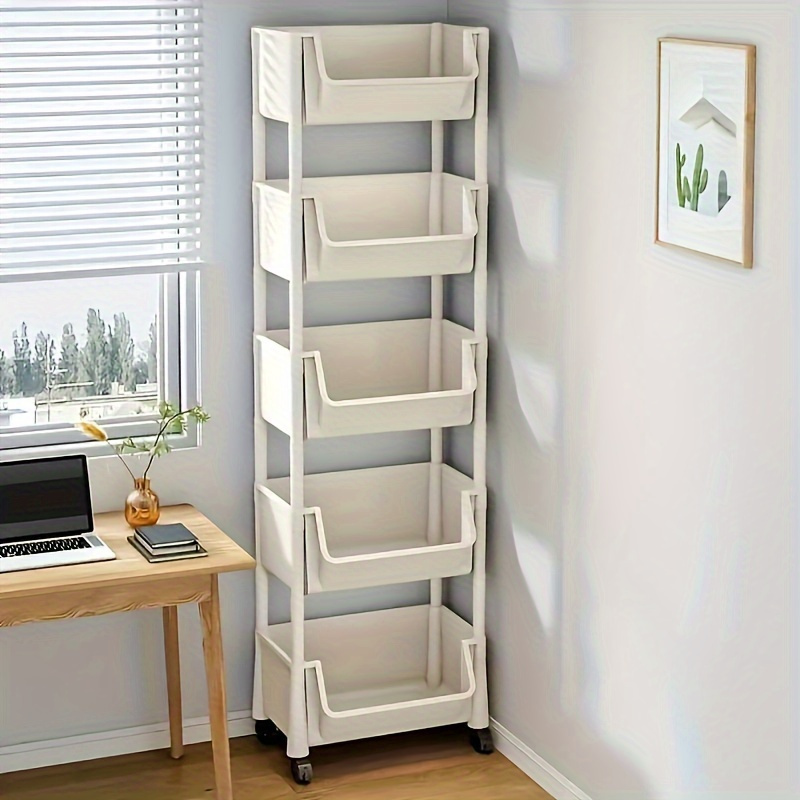 

Space Saving 5-tier Storage Organizer - Multifunctional For Kitchen And Office, Plastic