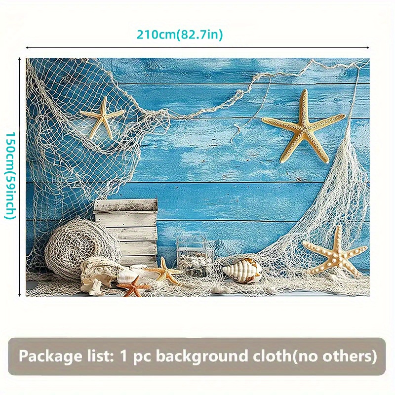 TEMU 1pc An Ocean-themed Decorative Scene Picture, With A Background Of Blue Distressed Wooden Boards, And With A Lighthouse, , (2) - Very Suitable