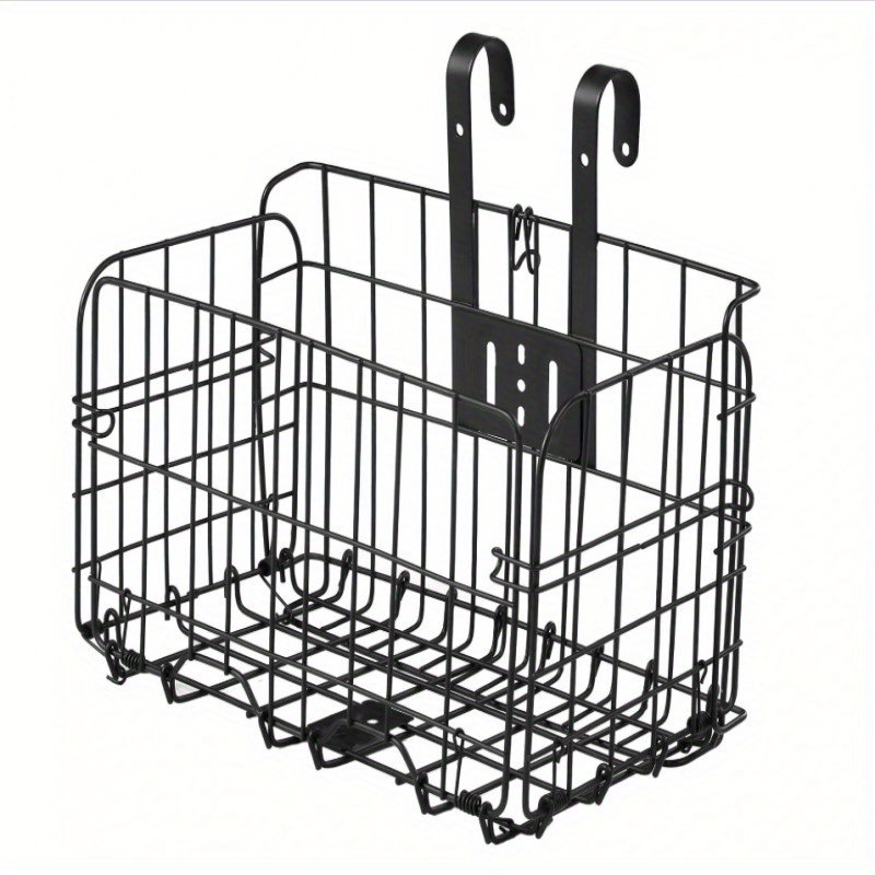 TEMU 1pc Bicycle Front Folding Basket Easy To Installation Bicycle Storage Basket Suitable For Most Type Of Bikes