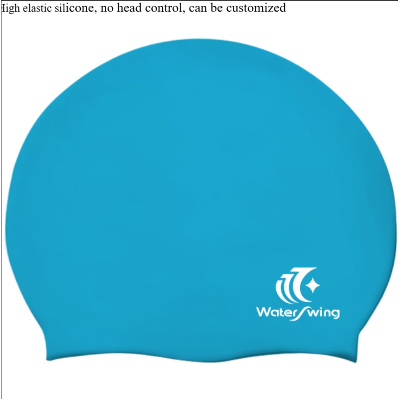 Solid Color Silicone Swim Cap for Adults