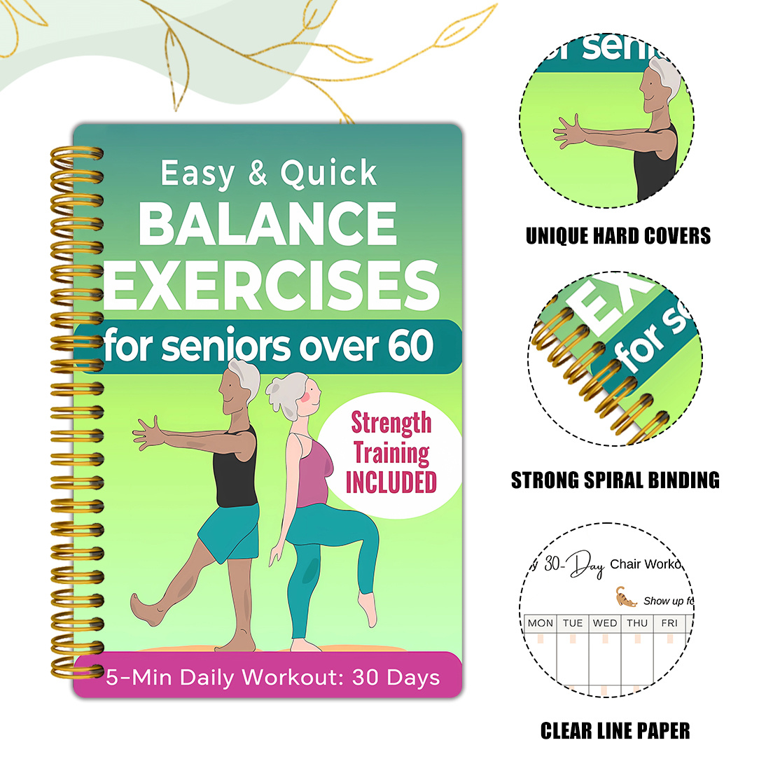 A Concise 5-Minute Exercise Routine Aimed at Improving Balance for Seniors: a Visual Manual to Boost Stability And Alleviate The Fear of Falling, Along with a 30-Day Quick Workout Program to Regain Confidence! Senior Fitness, 13.97X21.08 cm